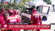 Siete niños y dos adultos heridos tras choque múltiple en La Paz