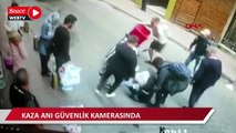 Boş caddede yolun karşısına geçmek isterken motokurye çarptı