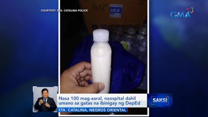 Nasa 100 mag-aaral, naospital dahil umano sa gatas na ibinigay ng DepEd | Saksi