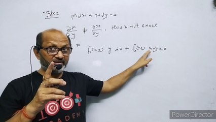 B.SC:  MATHS;; Non Exact Differential Equation, {Reducible to exact type (2)},By-- A.Prakash.