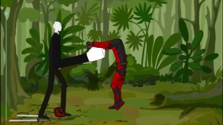 Deadpool vs SLENDER MAN - drawing cartoons 2