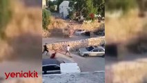 İsrail askeri aracı Filistinli kadına çarptı!