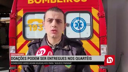 Bombeiros arrecadam agasalhos para o "Aquece Paraná"