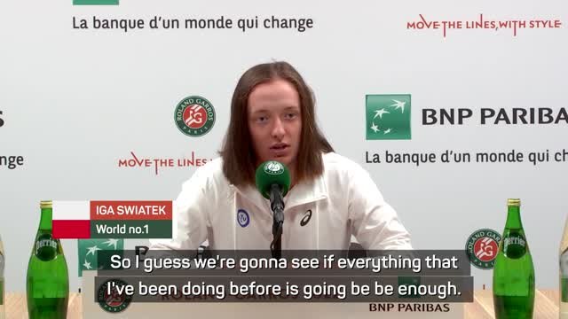 Swiatek taking No. 1 ranking in her stride