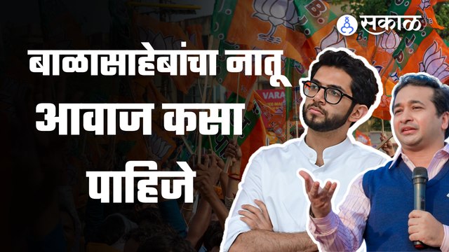 Nitesh Rane यांनी Aditya Thackeray यांच्यावर पुन्हा एकदा आवाजावरुन टीका केली आहे.| Sakal Media |