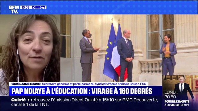 Nous jugerons sur les actes et sur les relations que nous aurons avec le ministre de l'Éducation nationale , affirme Guislaine David, secrétaire générale Snuipp-FSU