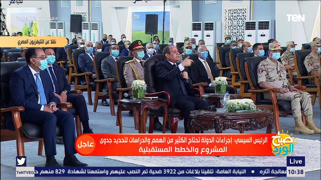 السيسي: كان في توفيق كبير من ربنا في الحاجات اللي تعملت في مصر ال٧ سنين اللي فاتت