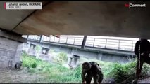 ویدئو؛ نیروهای ویژه اوکراین پل مواصلاتی را در لوهانسک منفجر می‌کنند
