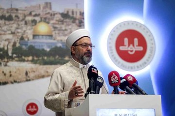 Diyanet İşleri Başkanı Ali Erbaş, "Uluslararası Kudüs ve Mescid-i Aksa Sempozyumu"nda konuştu
