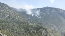 Antalya-Burdur sınırına yakın bölgede orman yangını çıktı