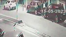 Lüks otomobillerin farlarını çalan hırsız önce kameraya ardından polise yakalandı