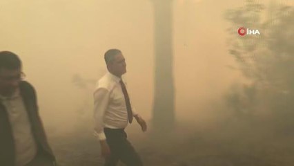 Hatay'da orman yangını, ekiplerin müdahalesi sürüyor