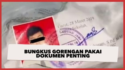 Viral Bungkus Gorengan Pakai Dokumen Penting, Terdapat Foto hingga Cap Stempel Asli