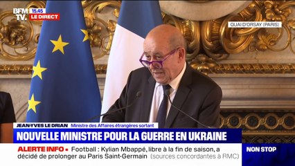 "Le plus grand honneur et la plus grande fierté de ma vie": les adieux de Jean-Yves Le Drian au Quai d'Orsay