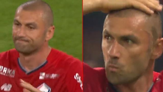 Tabelada numarası yandı, stat yıkıldı! Burak Yılmaz kafasının üstüne vura vura oyundan çıktı