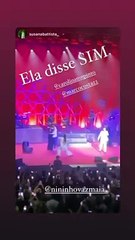 Marco Costa pede Carolina Pinto em casamento perante milhares de pessoas