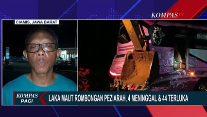 Tabrakan Maut Rombongan Peziarah di Ciamis, 4 Meninggal & 44 Terluka