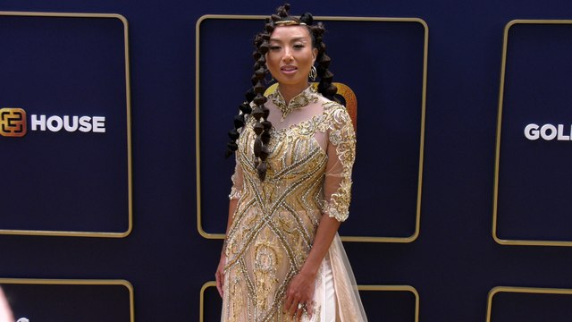 Jeannie Mai Jenkins Gold House's First Annual Gold Gala Gold Carpet Fashion