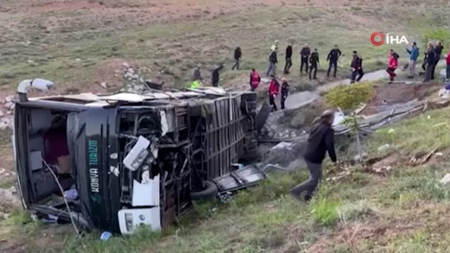 Öğrencileri taşıyan otobüs devrildi: 2 ölü, 5'i ağır 42 yaralı
