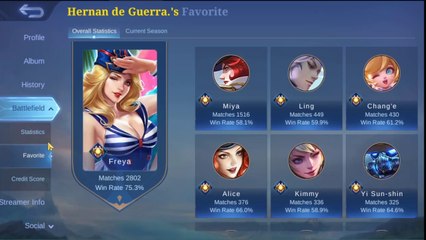 Top 8 Global Freya | Gameplay | Mobile legends