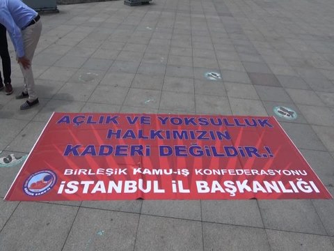 Birleşik Kamu-İş Konfederasyonu Beşiktaş'ta Artan Konut Kiralarını Protesto Etti: Bugün Bu Çadırı Almanın Bile Bir Maliyeti Var