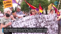 Las Juventudes socialistas y el PCE apenas logran reunir a 300 personas contra el regreso de Juan Carlos I