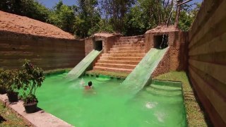 PRIMITIV Membangun Taman Seluncuran Air Terowongan Jutaan Dolar menjadi Rumah Kolam Renang Bawah Tanah