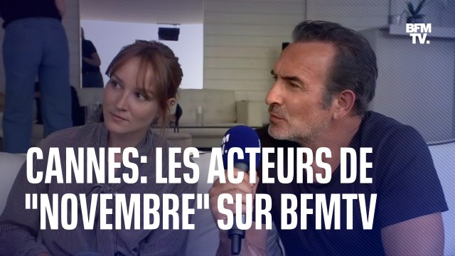 Festival de Cannes: l'interview de Jean Dujardin et Anaïs Demoustier, à l'affiche de Novembre