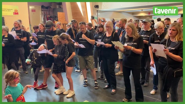 Cailloux et arrosoir au centre culturel de Braine-l'Alleud