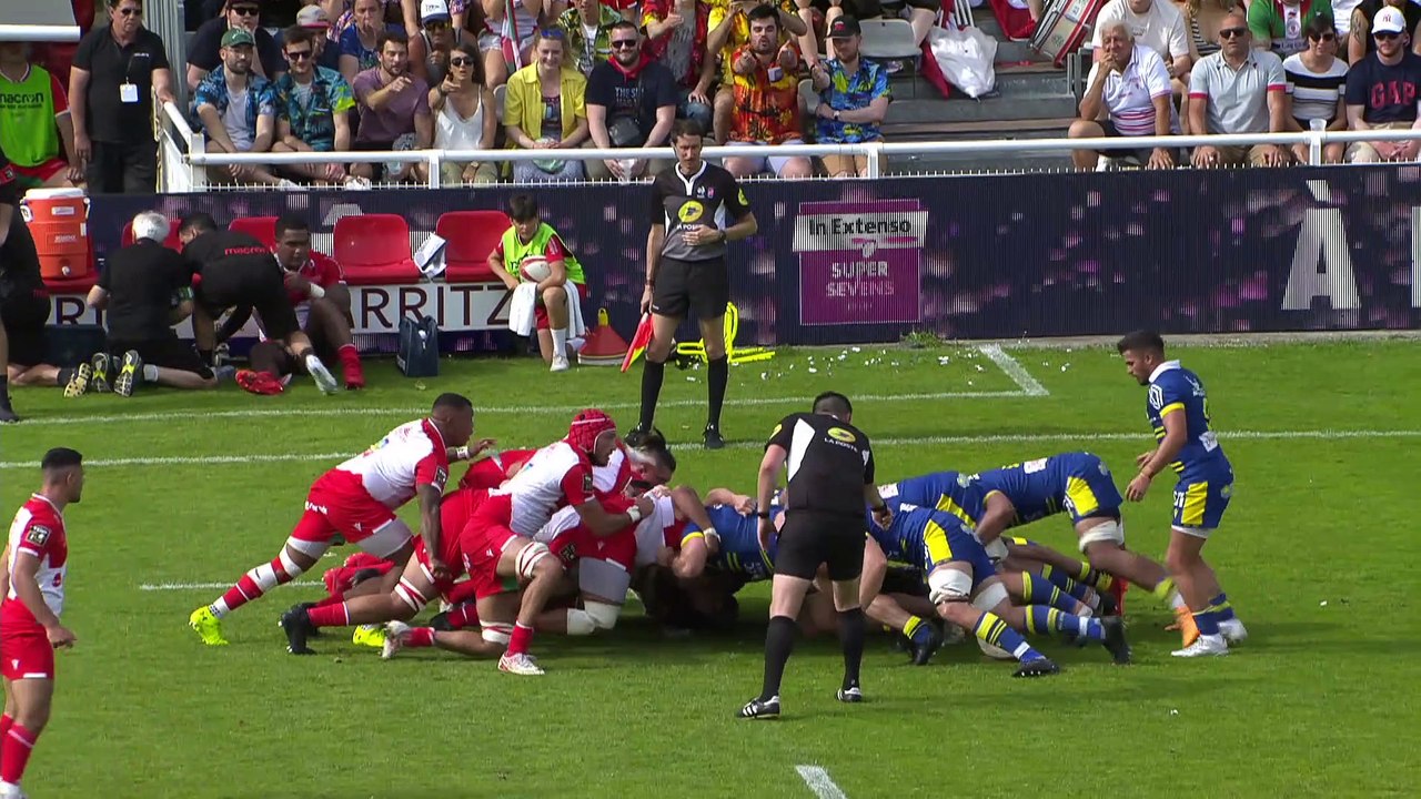 TOP 14 - Essai de Damian PENAUD (ASM) - Biarritz Olympique - ASM Clermont - Saison 2021/2022