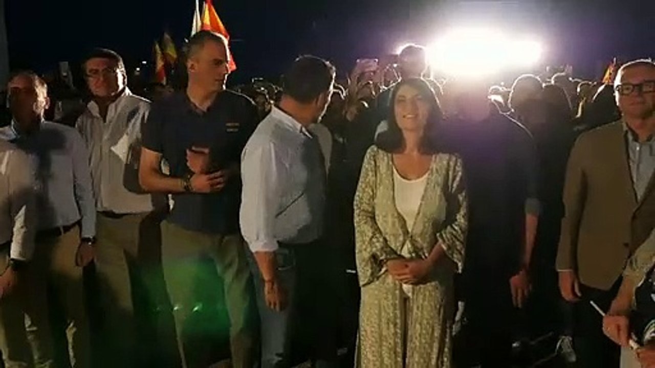 Acto de VOX en Málaga con Santiago Abascal y Macarena Olona