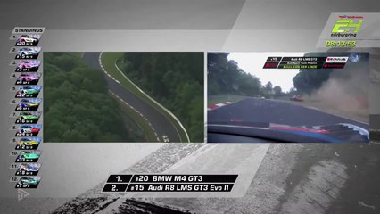 24H Nurburgring 2022 Race Rain Arrives Leader Sims Crash FernandezLaser Spins