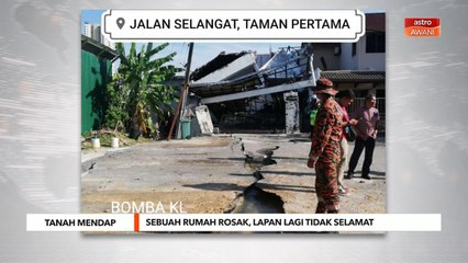 Tanah Mendap | Sebuah rumah rosak, lapan lagi tidak selamat