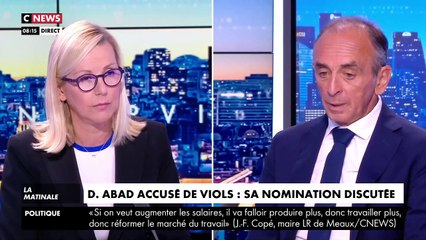 Accusations de viol contre Damien Abad - Eric Zemmour ce matin sur CNews : "Il ne doit pas démissionner car il y a des accusations mais on ne sait pas si elles disent la vérité"