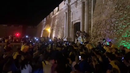 La afición del Cádiz CF celebra la salvación