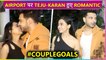 Tejasswi Prakash Arrives To Pick Up Love Karan Kundrra, Does Fun-Masti With Paps