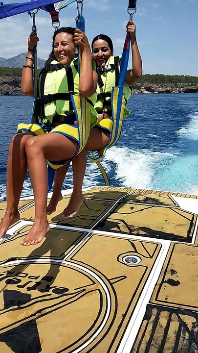 Morocco Girls fly Parasailing in phaselis bay | Water Sports Antalya (w:Price )