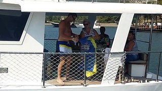 Our Ukrainian Friends on a Boat tour | Water Sports Antalya : Turkey