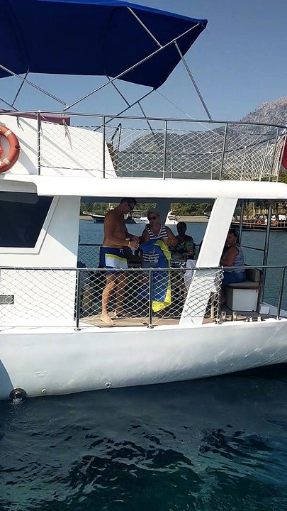 Our Ukrainian Friends on a Boat tour | Water Sports Antalya : Turkey