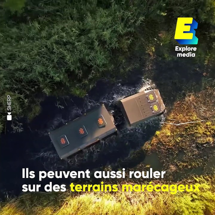 Des véhicules aux roues gigantesques qui peuvent même naviguer sur l'eau