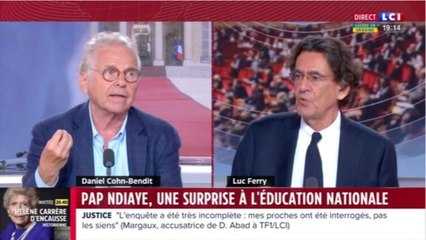 GALA VIDEO - « Ta gueule ", « Pauvre crétin ! " : gros clash entre Luc Ferry et Daniel Cohn-Bendit