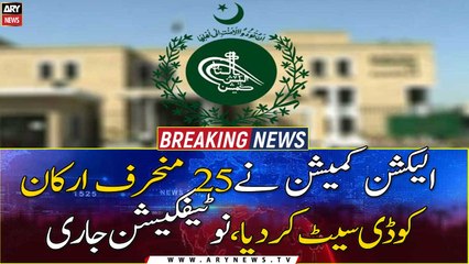 ECP de-notifies 25 PTI MPAs who voted for Hamza Shahbaz