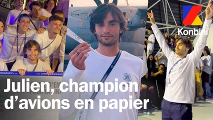 Julien, champion de lancer d'avions en papier