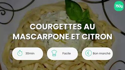 Courgettes au mascarpone et citron