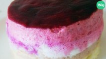 Bavarois mousse de litchi et framboise