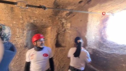 Dünya'daki Mars olarak adlandırılan Emirhan Kayalıkları'ndan nefes kesen iniş