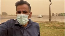 جولة لمراسل العربية في ذي قار جنوب العراق أثناء تعرضها للعاصفة الترابية