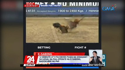 12 website at 8 Facebook pages na ginagamit sa ilegal na pag-operate ng e-sabong, nadiskubre ng PNP | 24 Oras