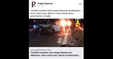 Terribile incidente mortale sulla strada Ofantina nel Materano: moto contro auto a Melfi, la notizia su www.pugliareporter.com