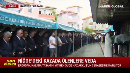 Otobüs kazasında ölen Sude Naz Akkuş'a veda! Cenazeye Cumhurbaşkanı Erdoğan da katıldı